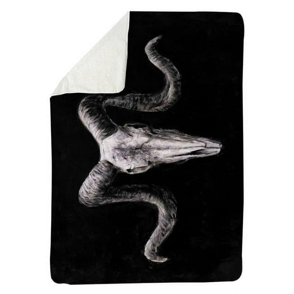 60 x 80 in. Skeleton Skulls Grunge Style-Sherpa Fleece Blanket