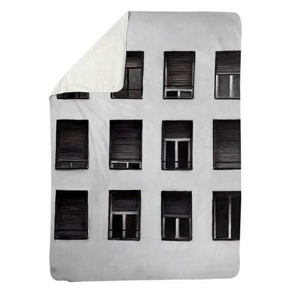 60 x 80 in. Windows-Sherpa Fleece Blanket