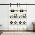thumbnail image 1 of 60'' x 84'' Bookshelf Barn Doors and Hardware Included, White Smooth Paintable Panels & Barn Door Hardware Kit & Track Joint, Easy Assembly with Pre-Drilled Holes, 1 of 9