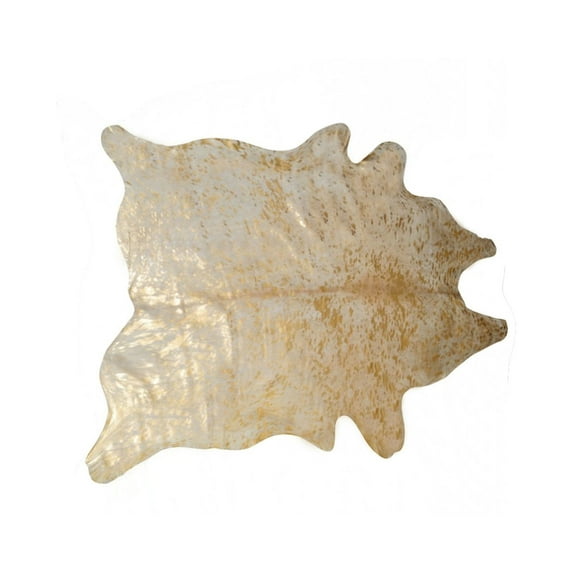 60" x 84" Natural And Gold Cowhide - Area Rug