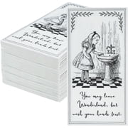 60 x Alice in Wonderland Paper Guest Towels, Disposable Guest Towels for Bathroom, Restroom, Birthday Tea Parties, Decorative Paper Hand Towel for Weddings, British Brand, 8 Fold, 4 x 7.75 in Folded