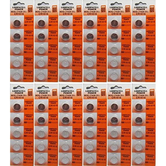 60 x Loopacell CR1616 Calculator Camera Watch Lithium Batteries