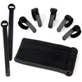 60 x Reusable Cable Ties Black, Adjustable Releasable Hook and Loop