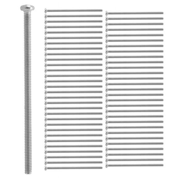 60 x Silver Tone M2 * 40mm 304 Stainless Steel Round Screws Bolt