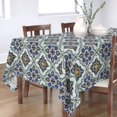 60"x120"Floral Tablecloth Distressed Moroccan Blooms Moroccan