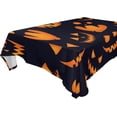 thumbnail image 1 of 60"x120" Halloween Pumpkin Tablecloth, Waterproof Washable Polyester Square Table Cover, Durable Tablecloth for Kitchen Dining Table Party Decor, 1 of 7