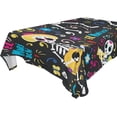 thumbnail image 1 of 60"x120" Halloween Skull Tablecloth, Waterproof Washable Polyester Square Table Cover, Durable Tablecloth for Kitchen Dining Table Party Decor, 1 of 7