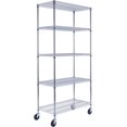 60"x24"x72" PRIME HEAVY DUTY Black 5Tier Wire Shelving NSF 3000 LBS