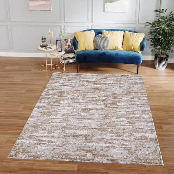 60"x36" Ultra Soft Area Rugs, Vintage Woven Area Rug, Faux Fur Area Rug for Bedroom, Bedside Living Room Carpet, Nursery Washable Floor Carpets, Soft Luxury Rug, Beige