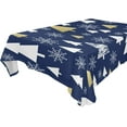 thumbnail image 1 of 60"x60" Christmas Tree Tablecloth, Waterproof Washable Polyester Square Table Cover, Durable Tablecloth for Kitchen Dining Table Party Decor, 1 of 7