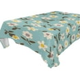 thumbnail image 1 of 60"x60" Daisy Flower Tablecloth, Waterproof Washable Polyester Square Table Cover, Durable Tablecloth for Kitchen Dining Table Party Decor, 1 of 7