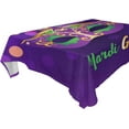 thumbnail image 1 of 60"x60" Mardi Gras Tablecloth, Waterproof Washable Polyester Square Table Cover, Durable Tablecloth for Kitchen Dining Table Party Decor, 1 of 7