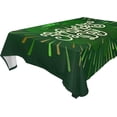 thumbnail image 1 of 60"x60" St Patrick's Day Clover Tablecloth, Waterproof Washable Polyester Square Table Cover, Durable Tablecloth for Kitchen Dining Table Party Decor, 1 of 7