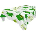 thumbnail image 1 of 60"x60" St Patrick's Day Clover Tablecloth, Waterproof Washable Polyester Square Table Cover, Durable Tablecloth for Kitchen Dining Table Party Decor, 1 of 7