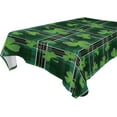 thumbnail image 1 of 60"x60" St Patrick's Day Clover Tablecloth, Waterproof Washable Polyester Square Table Cover, Durable Tablecloth for Kitchen Dining Table Party Decor, 1 of 7