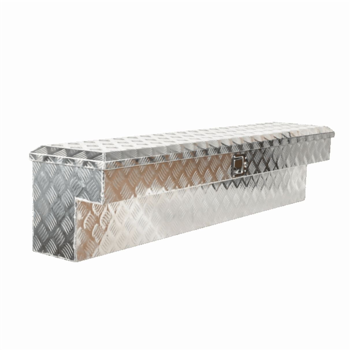 ‎60"x8"x14" Aluminum Side Tool Box for Truck Pickup Trailer Storage Bed Silver