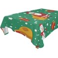 thumbnail image 1 of 60"x90" Christmas Snowman Tablecloth, Waterproof Washable Polyester Square Table Cover Durable Tablecloth for Kitchen Dining Table Party Decor, 1 of 7