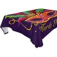 thumbnail image 1 of 60"x90" Mardi Gras Tablecloth, Waterproof Washable Polyester Square Table Cover Durable Tablecloth for Kitchen Dining Table Party Decor, 1 of 7