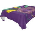 thumbnail image 1 of 60"x90" Mardi Gras Tablecloth, Waterproof Washable Polyester Square Table Cover Durable Tablecloth for Kitchen Dining Table Party Decor, 1 of 7