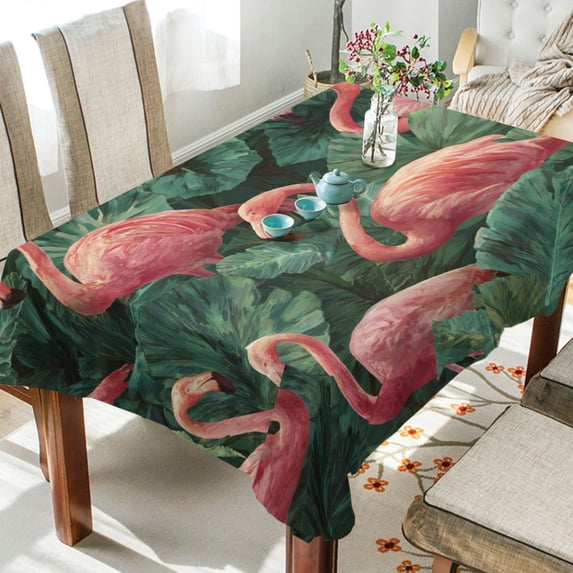 60"x90"Square Washable Wrinkle Resistant Heat Resistant Table Cloth