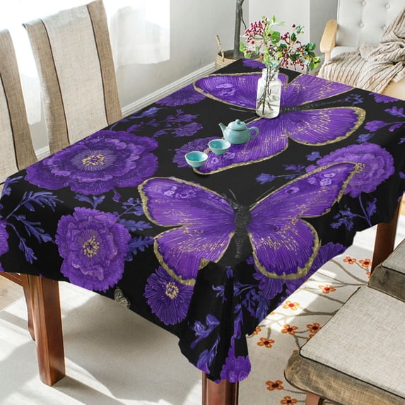60"x90"Square Washable Wrinkle Resistant Heat Resistant Table Cloth
