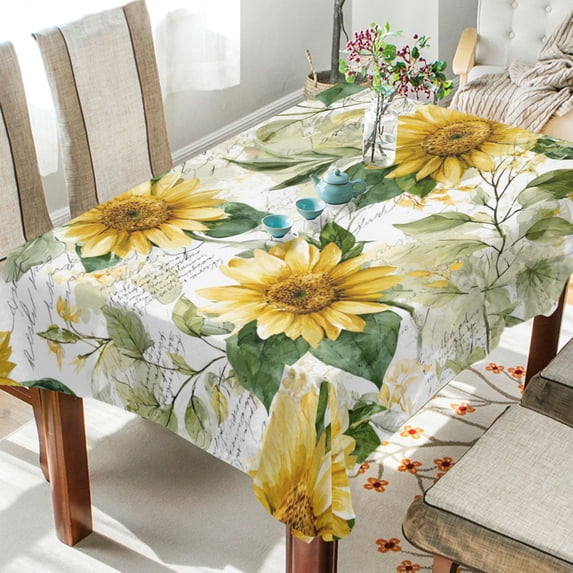 60"x90"Square Washable Wrinkle Resistant Heat Resistant Table Cloth