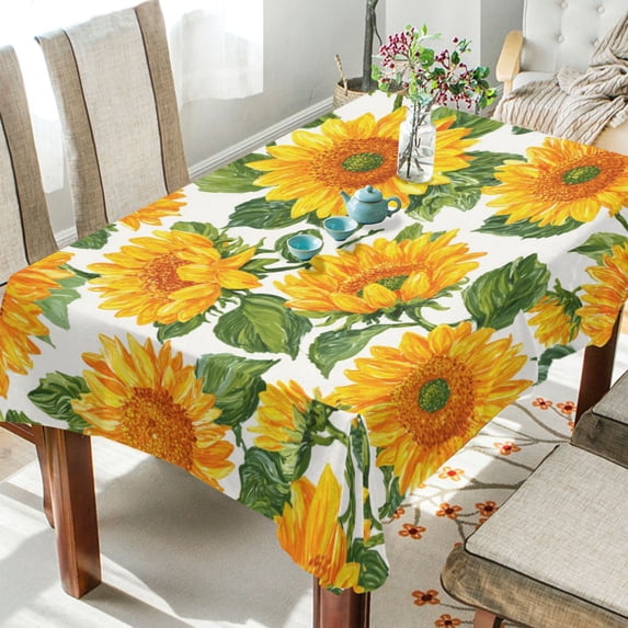 60"x90"Square Washable Wrinkle Resistant Heat Resistant Table Cloth