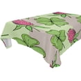 thumbnail image 1 of 60"x90" St Patrick's Day Clover Tablecloth, Waterproof Washable Polyester Square Table Cover Durable Tablecloth for Kitchen Dining Table Party Decor, 1 of 7