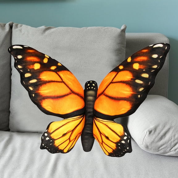 zdtodz Lifelike Butterfly Plush Large Insect Animals Body Pillow Stuffed Monarch Butterfly Plushie Cushion Decor Home Bed Living Room Car Chair Gift