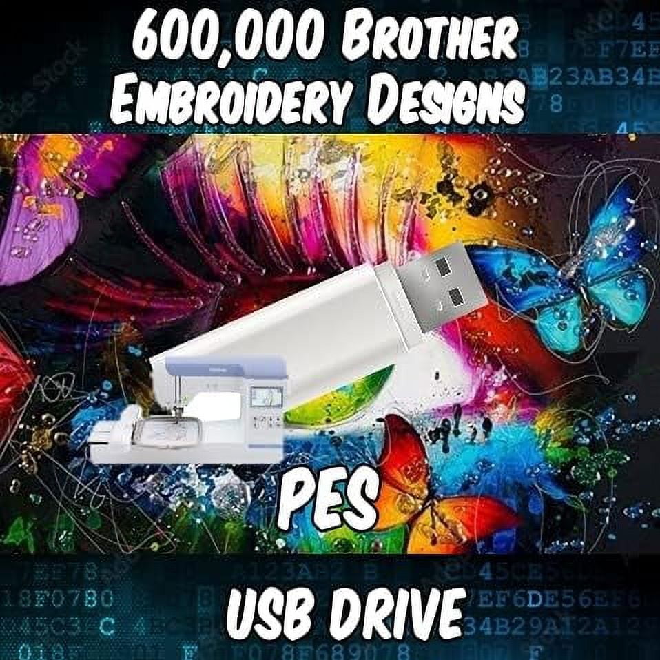 600,000 Embroidery Machine Patterns Designs PES USB