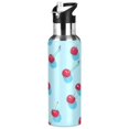 600/1000ML Stainless Steel Sport Water Bottle with Straw Lid Leak Proof
