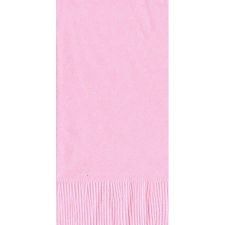 600 - (12 Pks of 50) 2 Ply Plain Solid Colors Luncheon Dinner Napkins Paper - Pink
