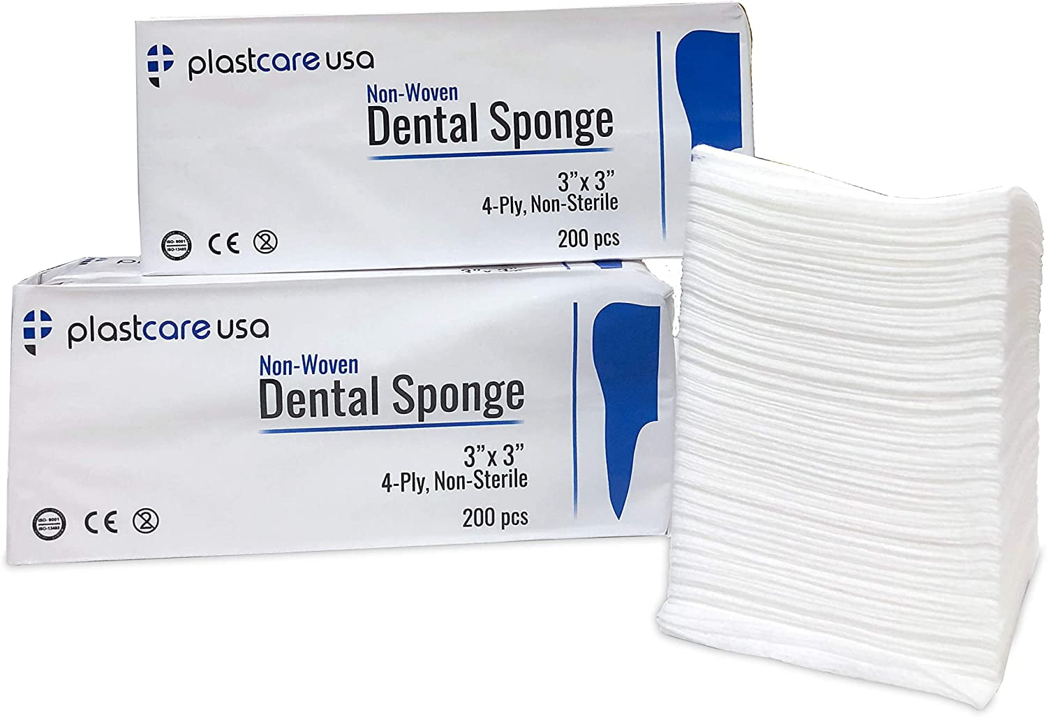 600 3x3 Non Woven Sponges, Non-Sterile Dental Gauze for First Aid