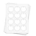 thumbnail image 1 of 600 Circle Hangtags, 2 x 2 inches, Uncoated White, 50 Sheets, 1 of 1