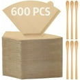 thumbnail image 1 of 600 Count #4 Coffee Filter 8-12 cup, Disposable Cone Coffee Filters For Pour Over and Drip Coffee Maker, 1 of 7