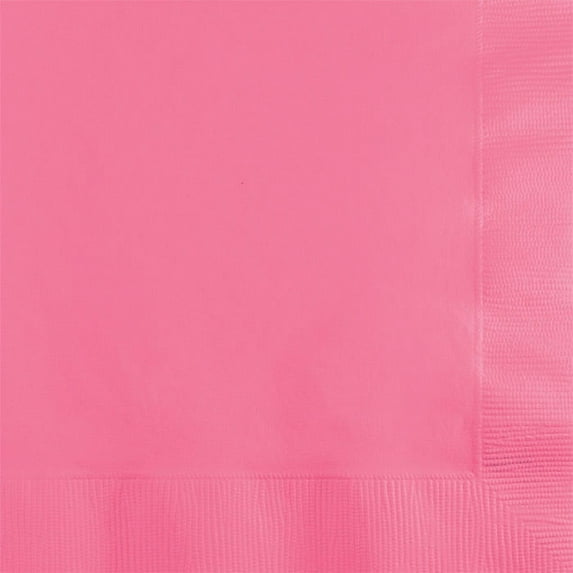 600/Case Bulk Candy Pink 2 ply Beverage Napkins