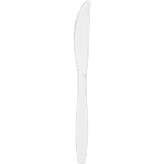 600/Case Bulk Clear Plastic Knives