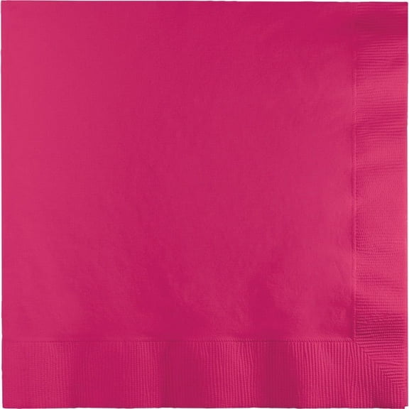 600 Count Bulk Pack Hot Magenta 2 Ply Luncheon Napkins