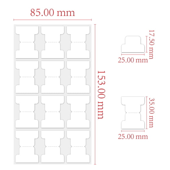 600 Count White Page Marker Tabs, 50 Sheets Write-On Sticky Labels for Calendar Planner Journal Notebook Organization, Self-Adhesive Removable Index Tabs