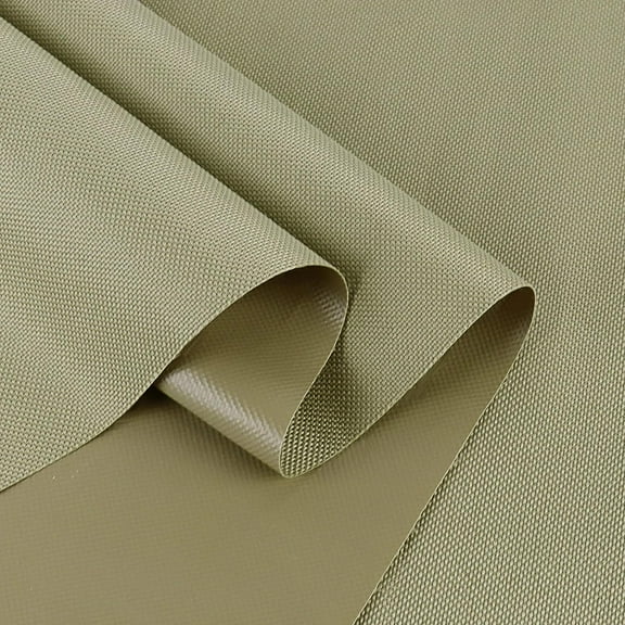 600 Denier Waterproof Canvas Fabric Soft Polyester Material PVC Backing 60" Width Khaki