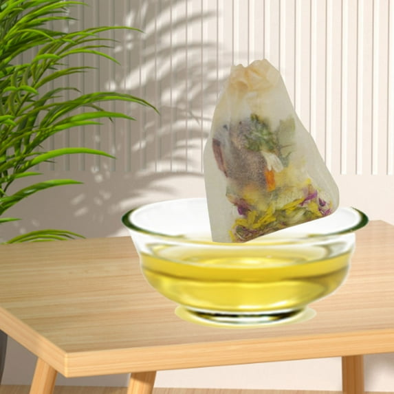 600 Disposable Filter Paper Bags for Tea and Coffee with Bamboo Charcoal and High Temperature Resistance - Convenient Drawstring Design Included