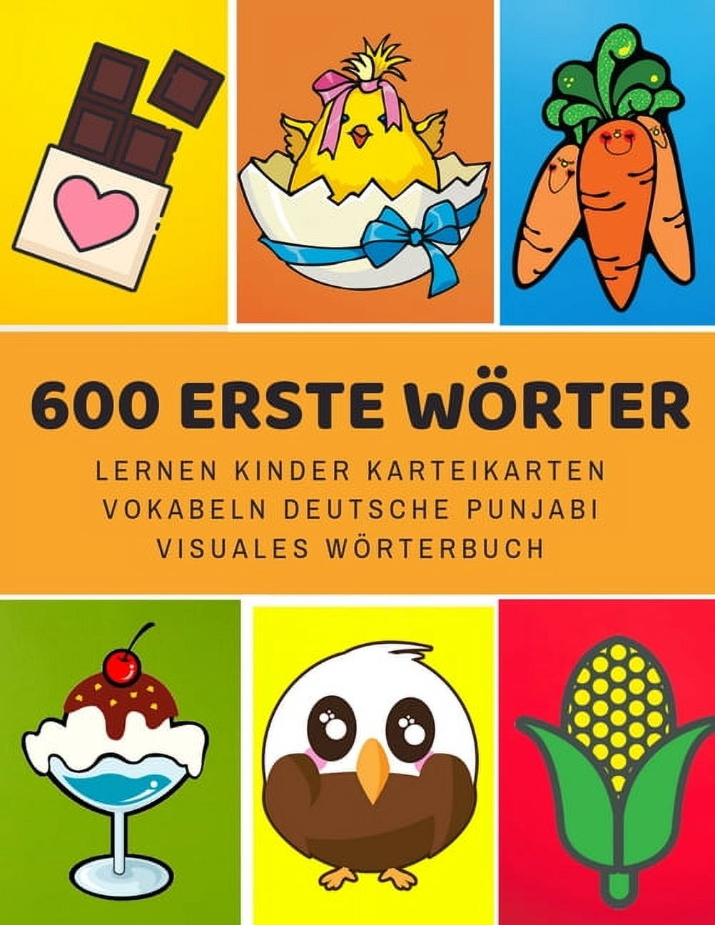 600 Erste Wörter Lernen Kinder Karteikarten Vokabeln Deutsche Punjabi Visuales Wörterbuch: Leichter lernen spielerisch großes bilinguale Bildwörterbuch kinderbücher für Babys Kleinkinder Fremdsprache