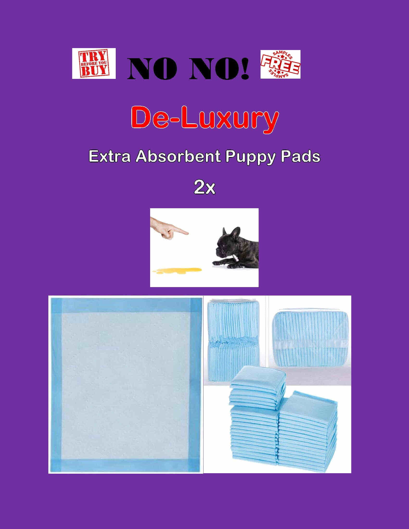600 Extra Absorbent De-Luxury 2x Puppy Training Pee Piddle Pads 17x24"
