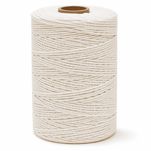 600 Feet 2mm Cotton Butcher Twine String Soft Food Safe for Cooking Craft Baker Kitchen Meat Turkey Sausage Roasting Gift Wrapping Gardening Crocheting Knitting