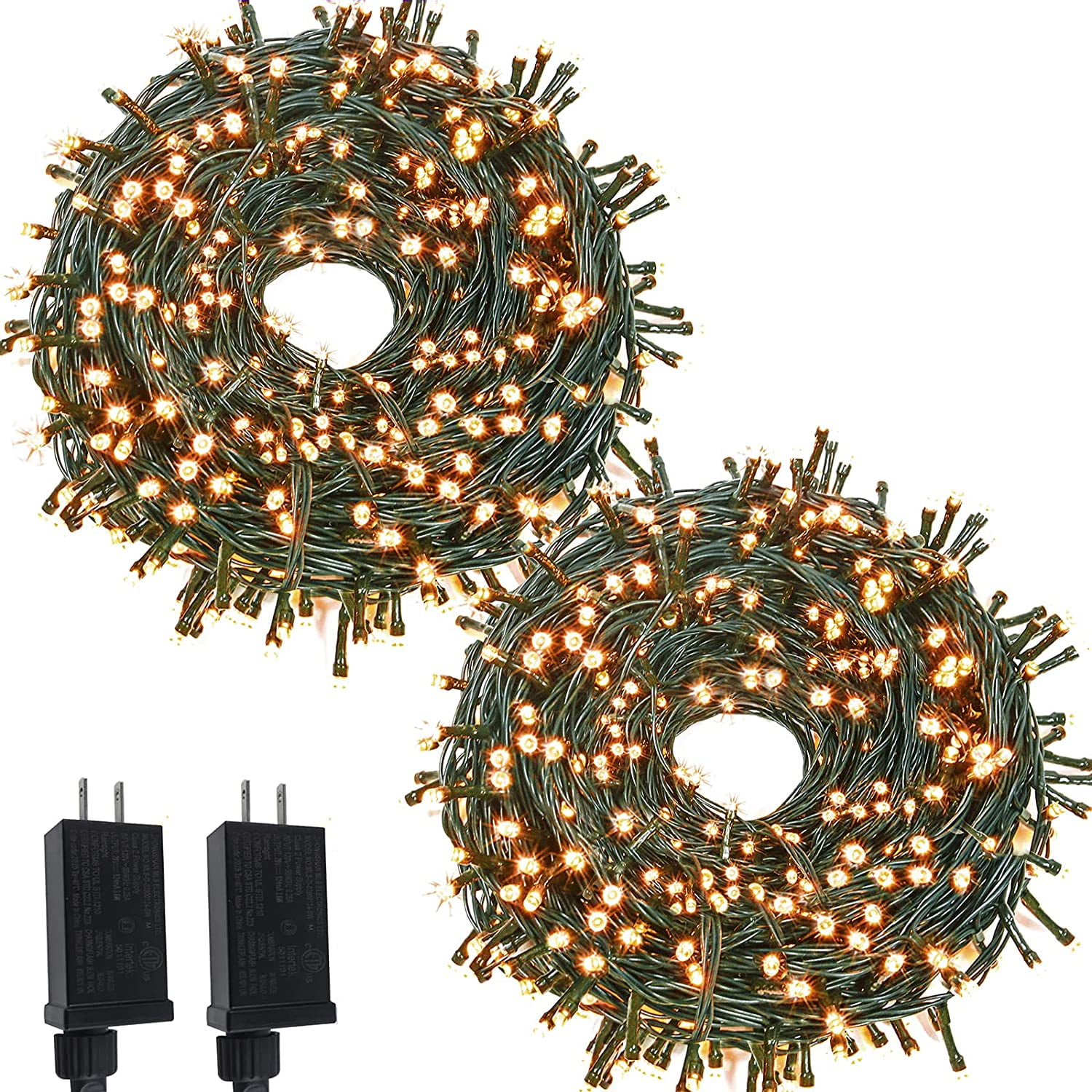 600 LED String Lights Warm White Mini Lights 210 FT Long Plug in for Indoor Outdoor Christmas Tree Garden Wedding Party Decoration