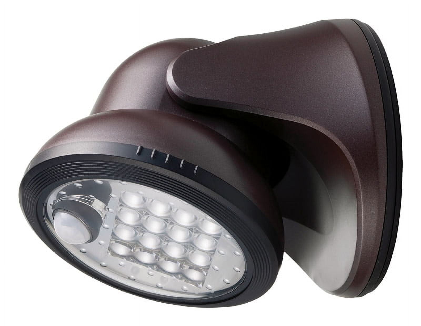 Fulcrum Bronze Motion-Sensing LED Porch Light with Clear Lens