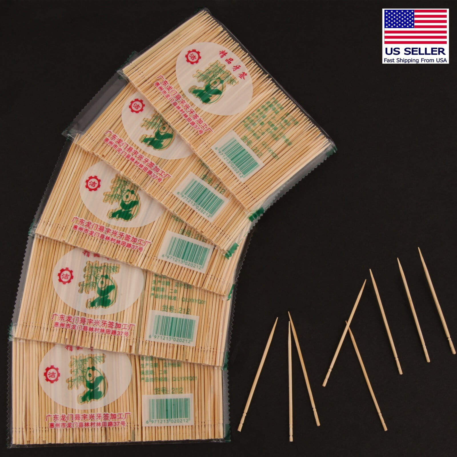 600 PCS Tooth Picks Oral Care Single Point Toothpick Appetizer Sticks US Seller