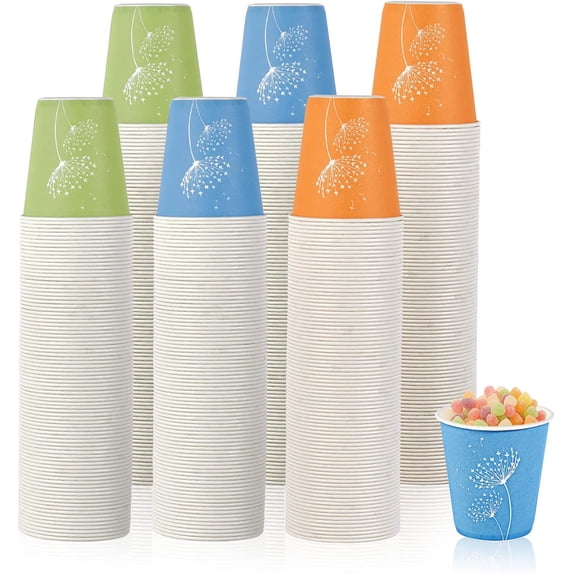 600 Pack 5 oz Disposable , Colorful Disposable Mouthwash Cups, Small Disposable Cups, Mini for Parties, Picnics, Barbecues, Travel and Events