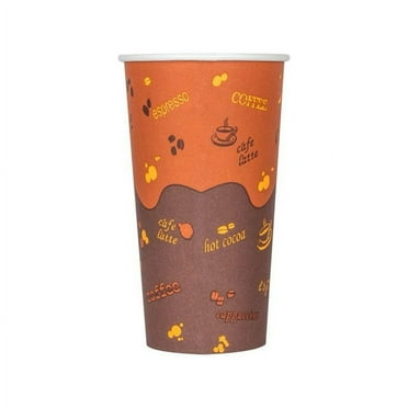Karat Paper Hot Cups, 12oz, Coffee Print, Disposable, 1000 Pack ...
