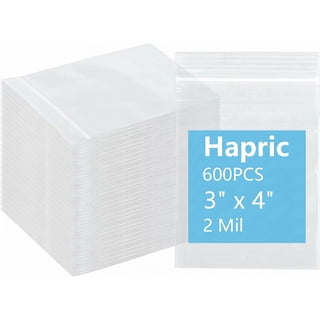 600 pack PE Zip Bags 3 x 4 Inch Clear Reclosable Plastic Bags for Jewelry Candy Small Item Storage